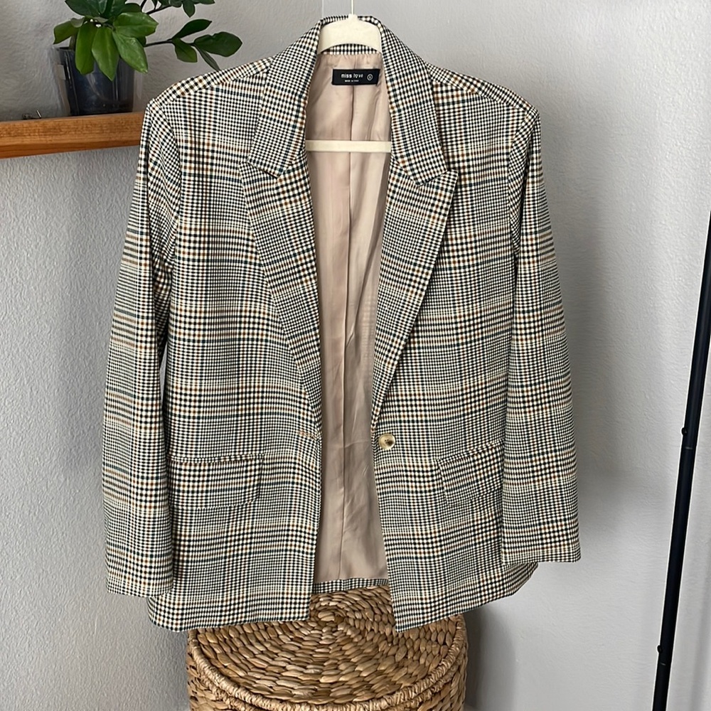 Plaid Blazer - Small